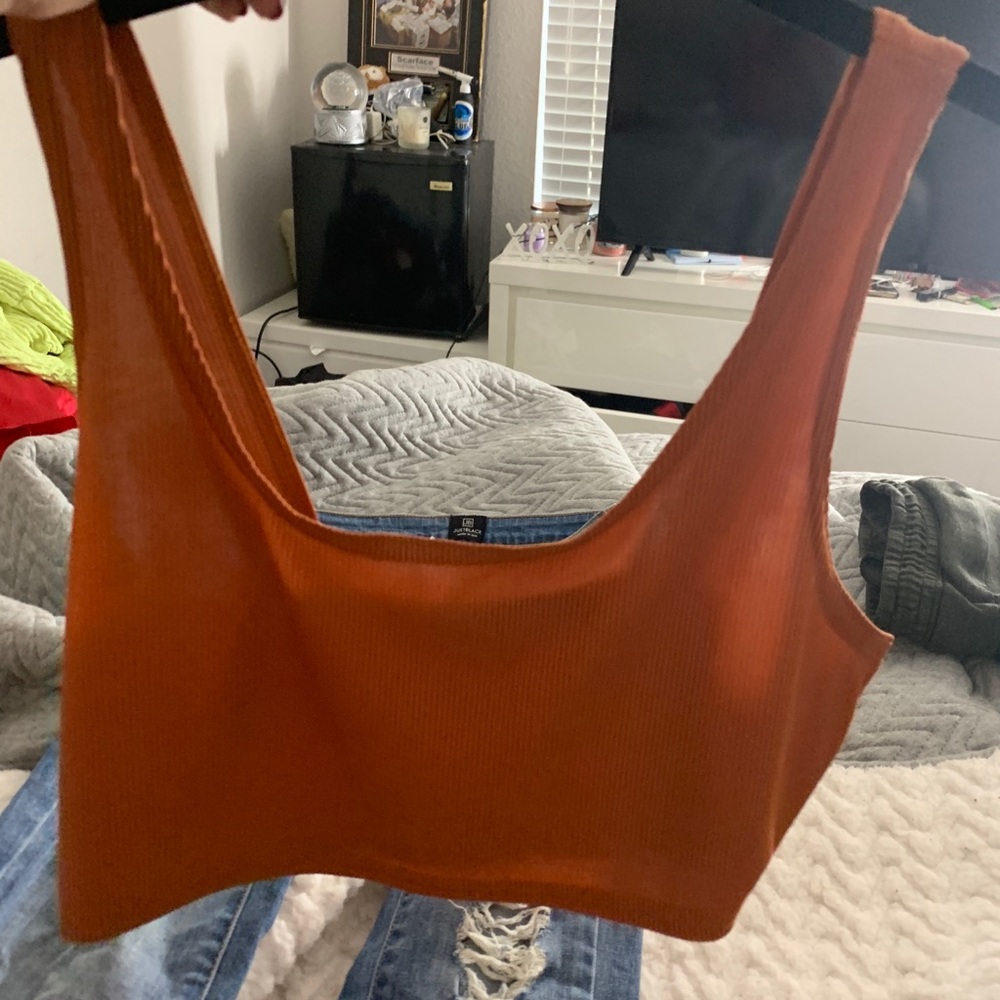 BOOHOO Mustard crop top